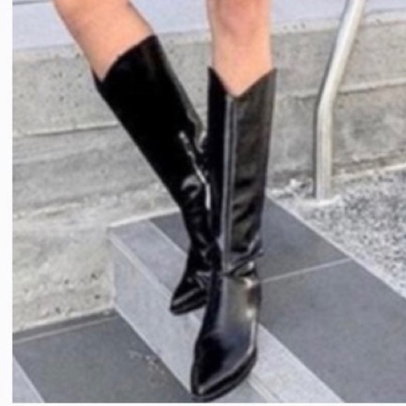 Zara Shoes - Zara black western cowboy boots